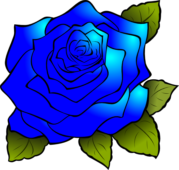 Cartoon Blue Rose Png Clipart , Png Download - Blue Rose Cartoon Png, Transparent Png PNG with transparent background