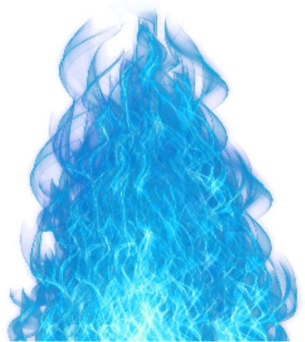 Vibrant Blue Smoke Texture PNG with transparent background