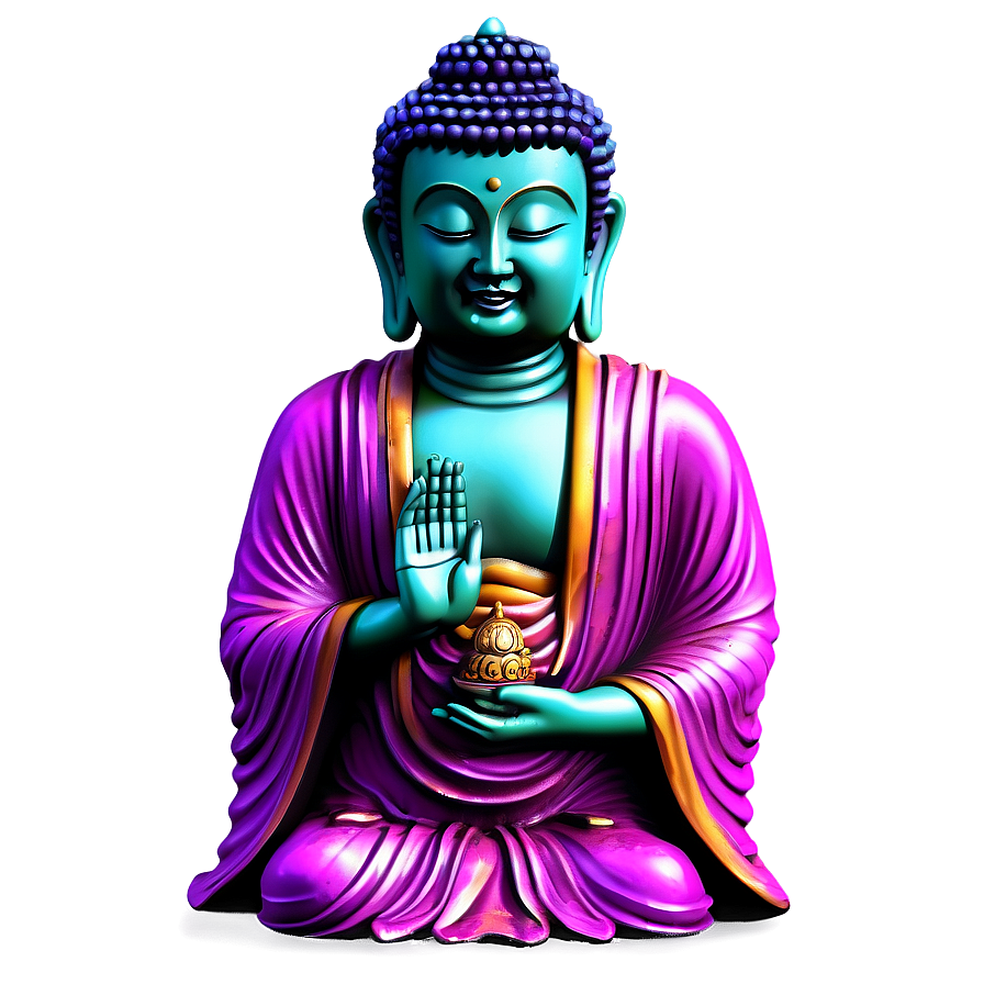 Vibrant Buddha Png 06112024