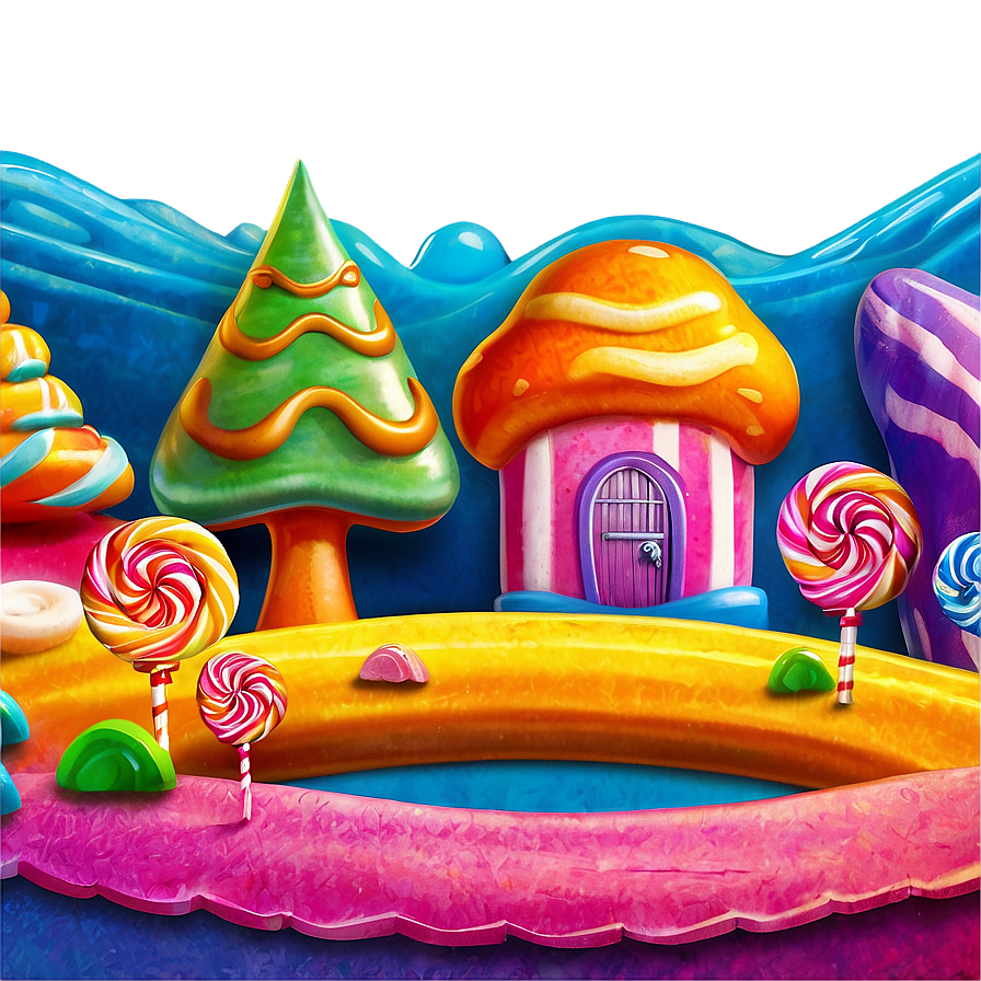 Vibrant Candyland Map Png Suw