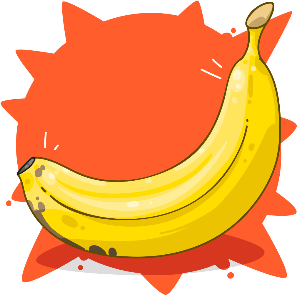 Vibrant Cartoon Banana