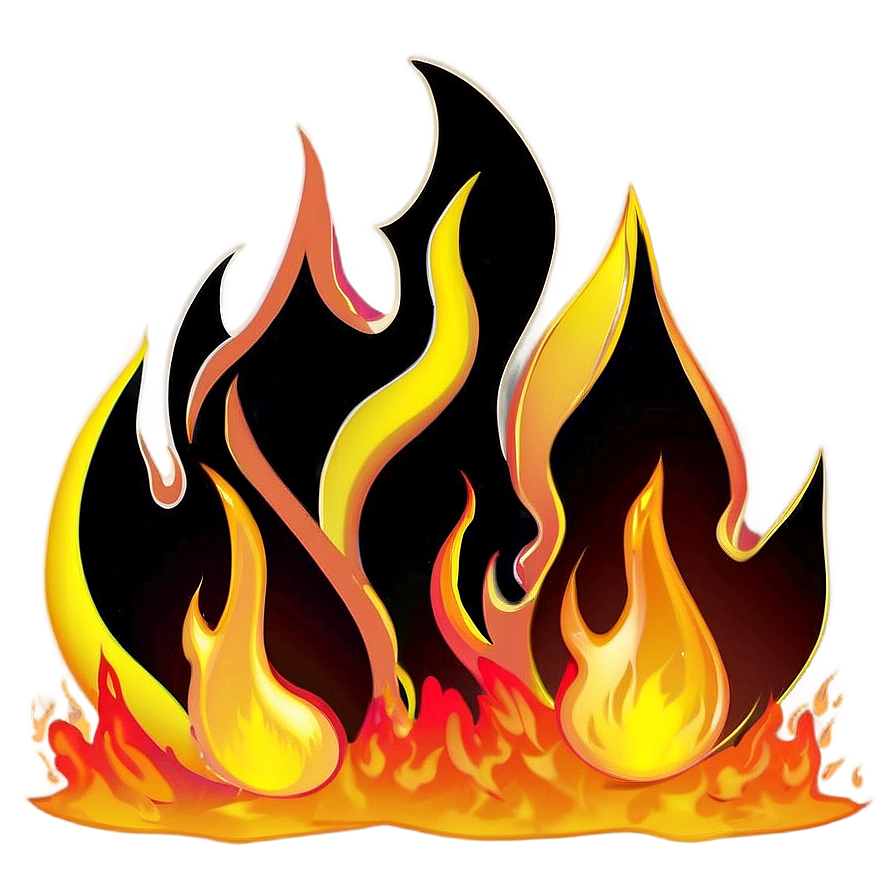 Vibrant Cartoon Fire Png Gjm