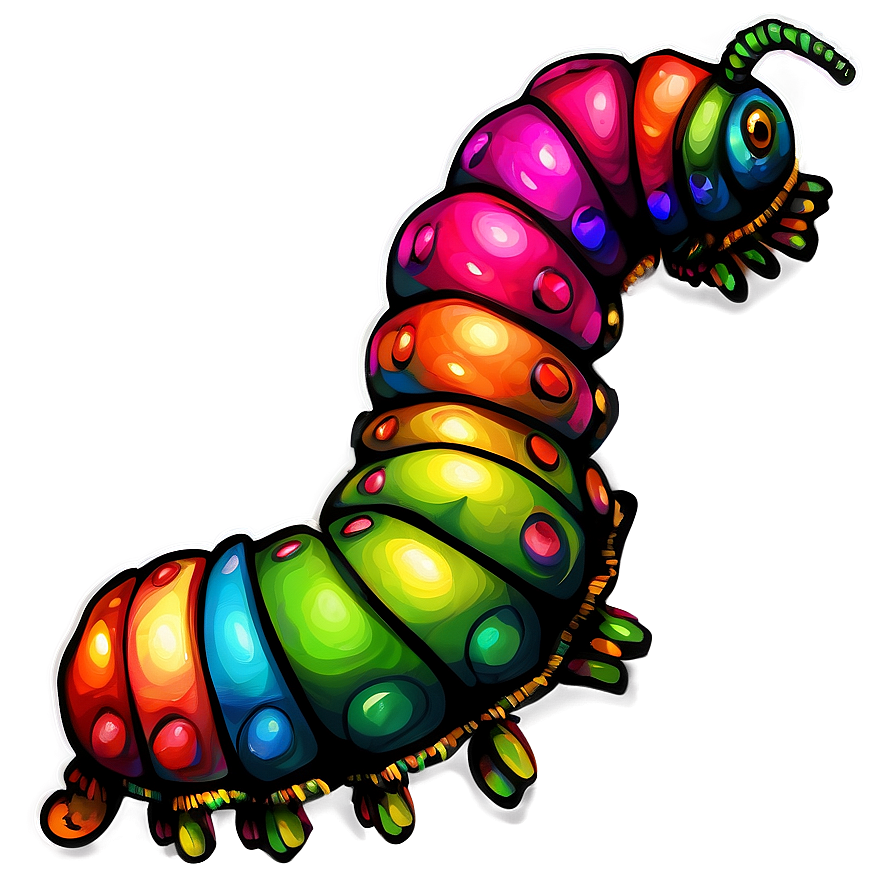 Vibrant Caterpillar Drawing Png 05232024