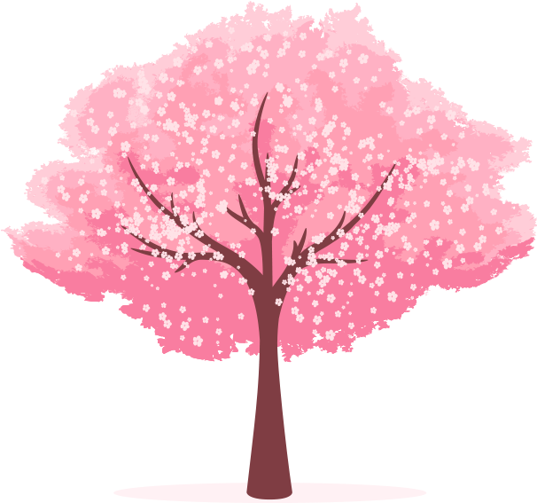 Vibrant Cherry Blossom Vector