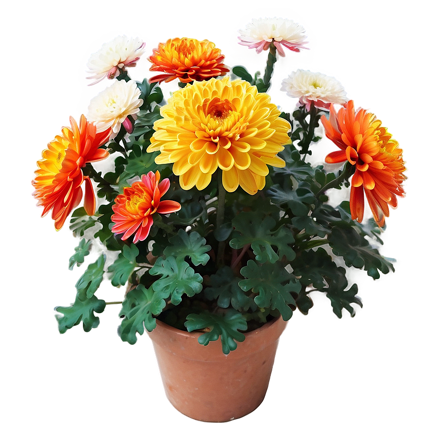 Vibrant Chrysanthemum Garden Png 58