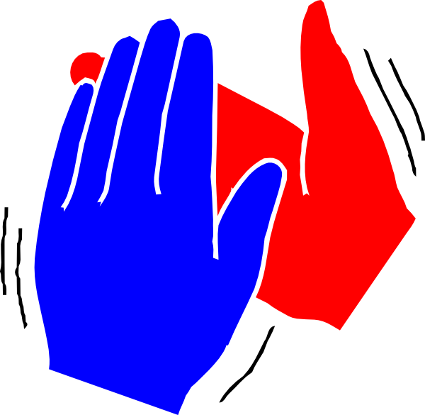 Vibrant Clapping Hands Illustration PNG with transparent background