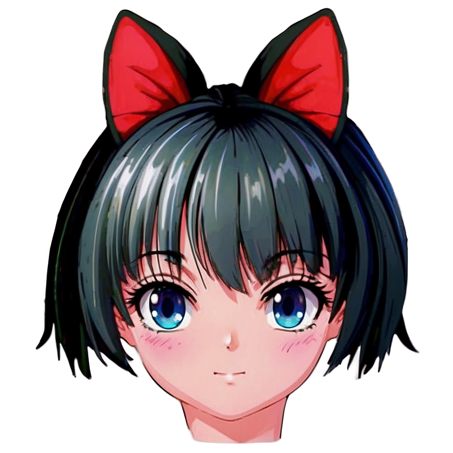 Vibrant Colored Anime Head Png Ogv5