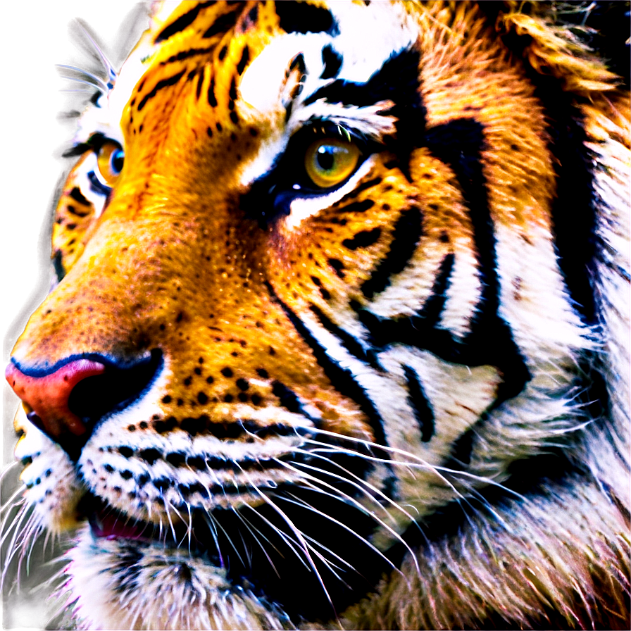 Vibrant Colored Tiger Face Png 06252024