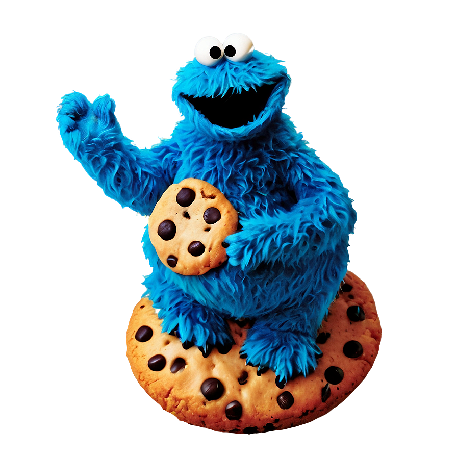 Vibrant Cookie Monster PNG 05212024 PNG with transparent background