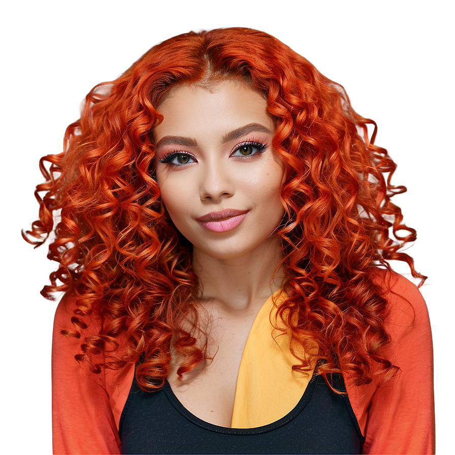 Vibrant Curly Hair Color Png Cde47