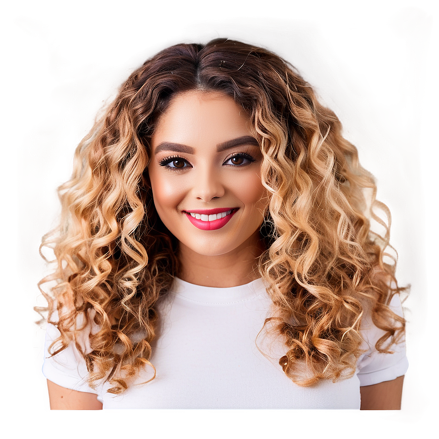 Vibrant Curly Hair Color Png Mdu