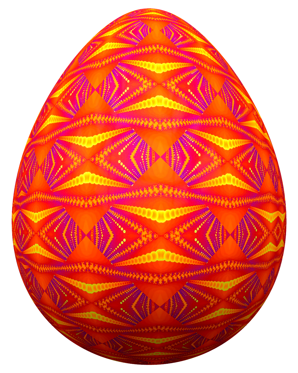 Vibrant Decorated Easter Egg.png