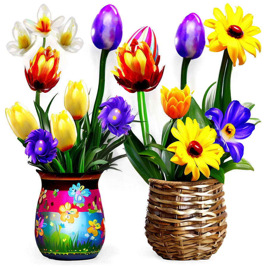 Vibrant Easter Flowers Png 05232024