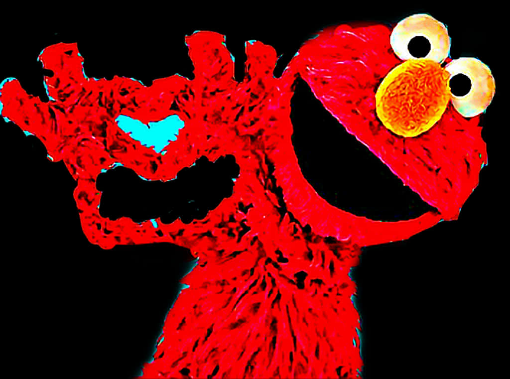 Vibrant Elmo Portrait PNG with transparent background