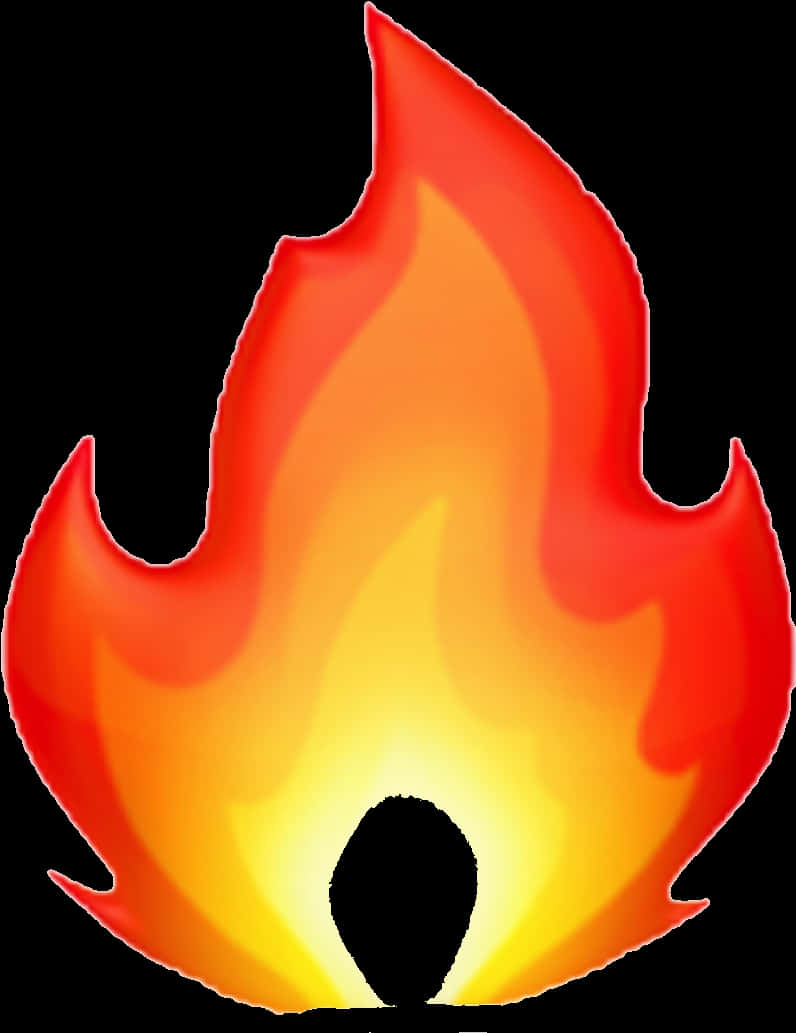 Vibrant_ Fire_ Emoji_ Graphic PNG with transparent background