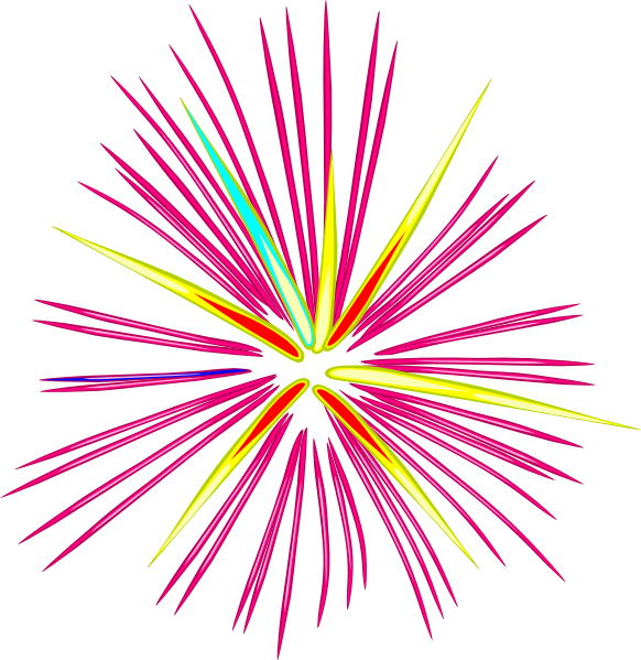 Vibrant Firework Explosion Clipart