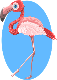Vibrant Flamingo Illustration PNG with transparent background