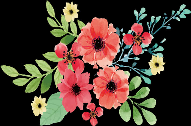 Vibrant Floral Arrangement Artwork