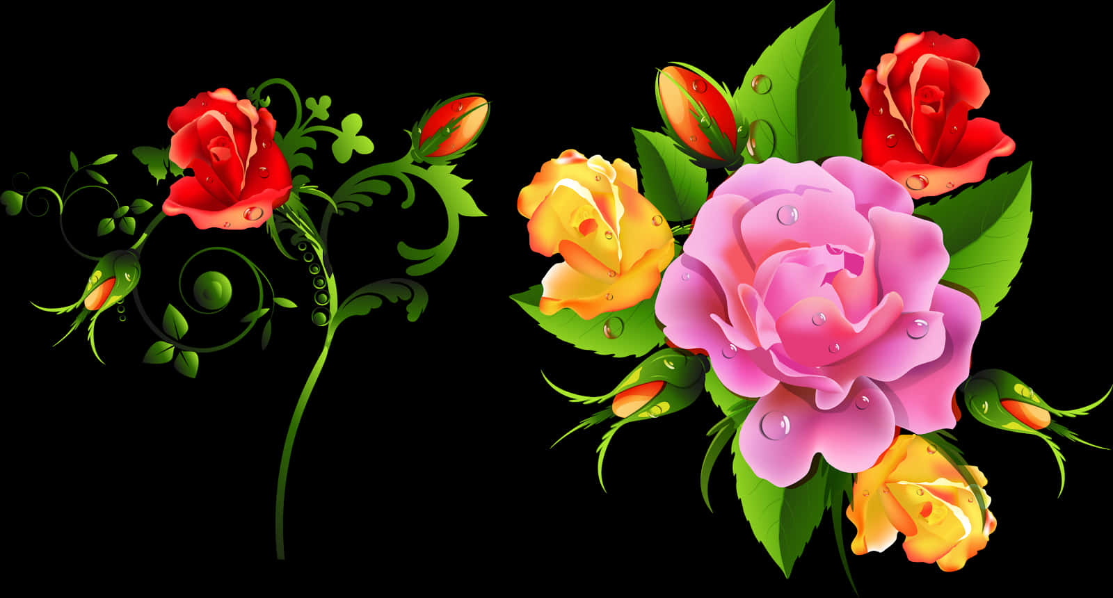 Vibrant Floral Artwork