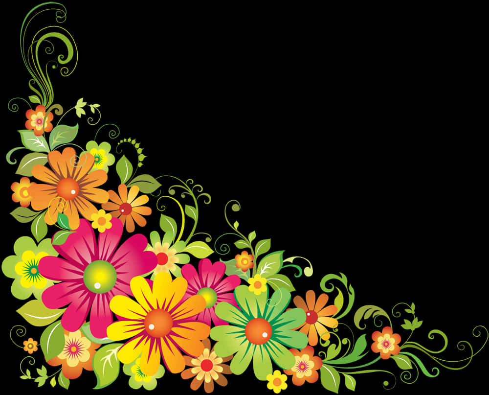 Vibrant_ Floral_ Corner_ Design