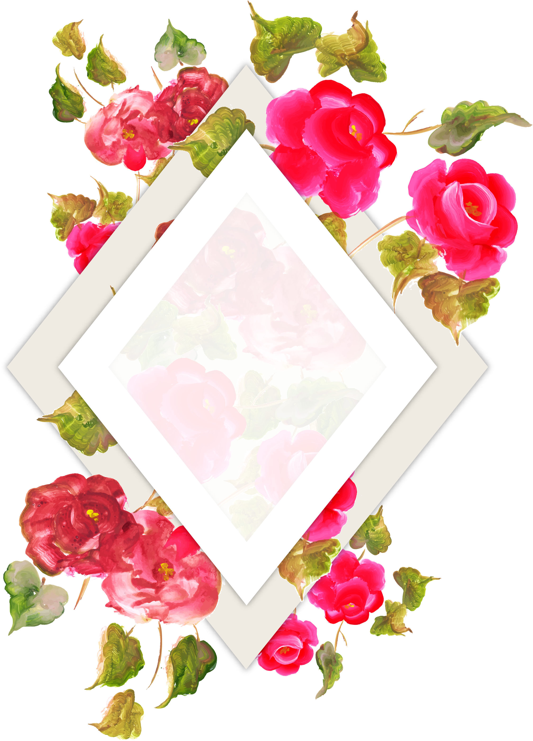 Vibrant Floral Frame Design