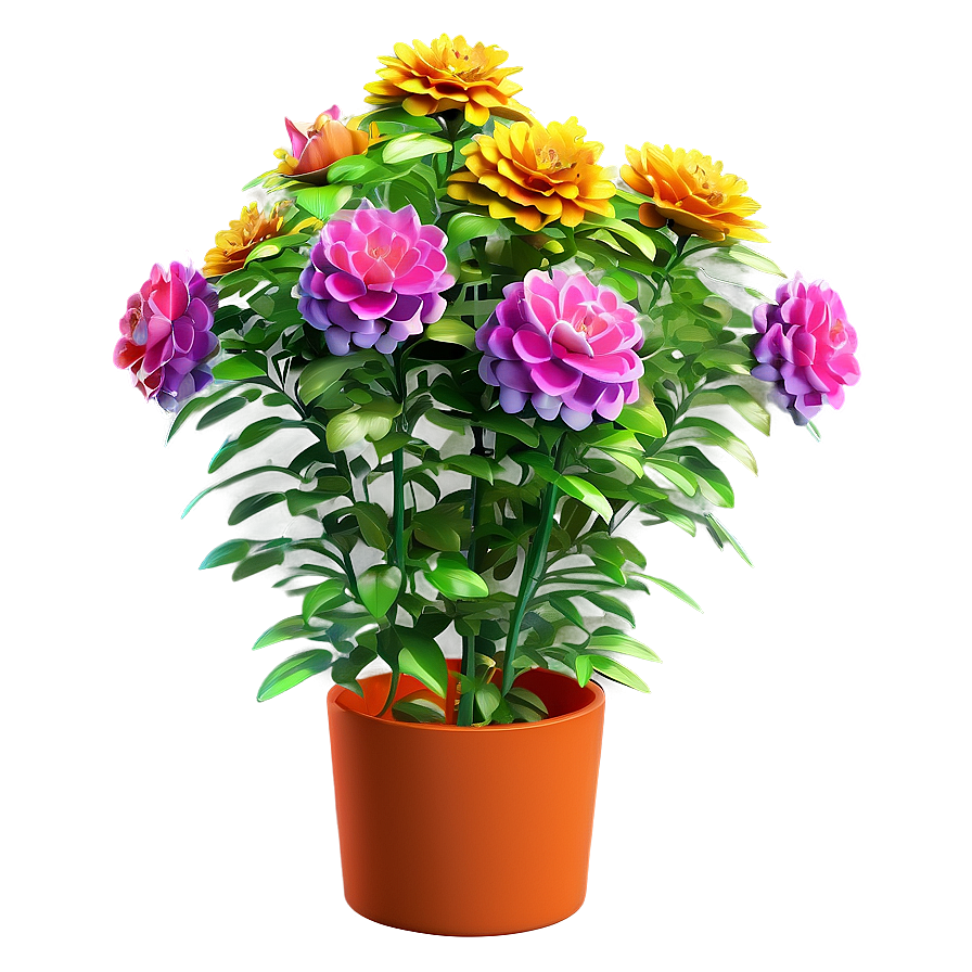 Vibrant Flower Bush Png Eys58