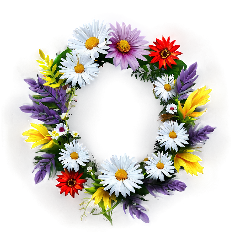 Vibrant Flower Circle Png Iau62