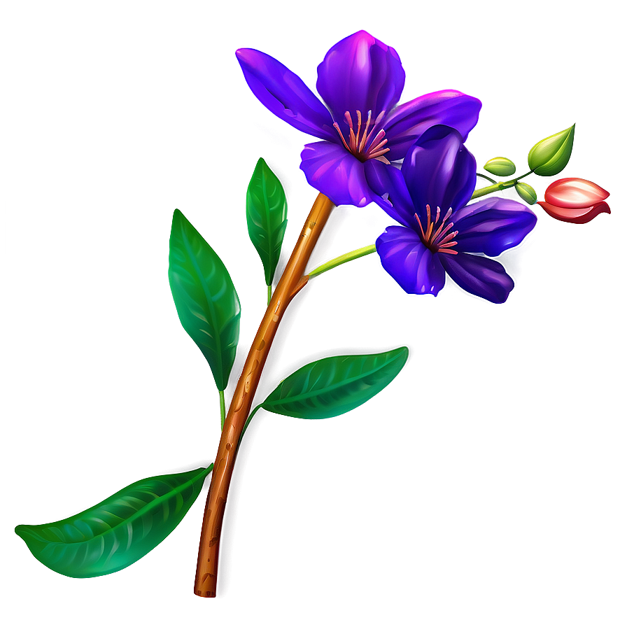 Vibrant Flower Stem Png 06132024