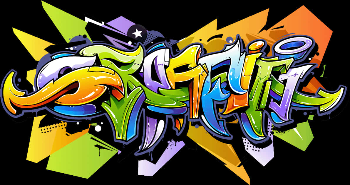 Vibrant_ Graffiti_ Artwork PNG with transparent background