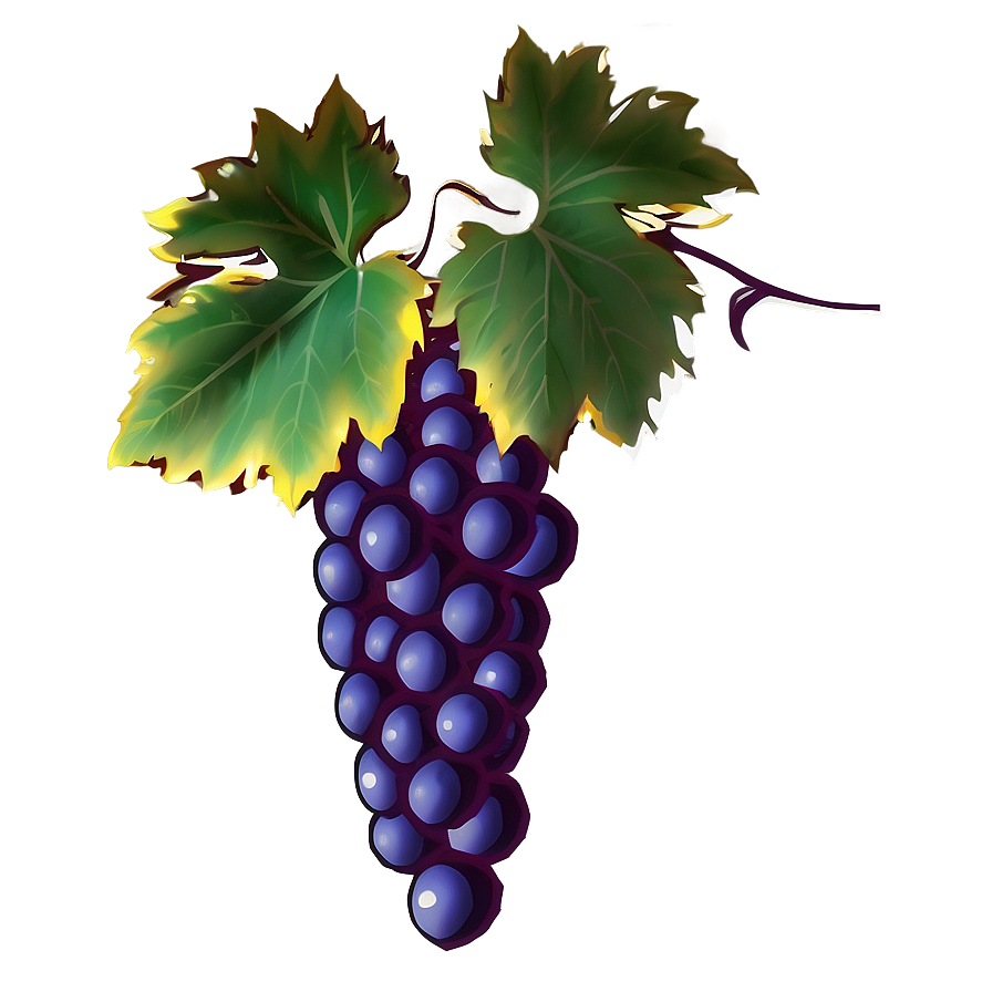 Vibrant Grape Cluster Illustration