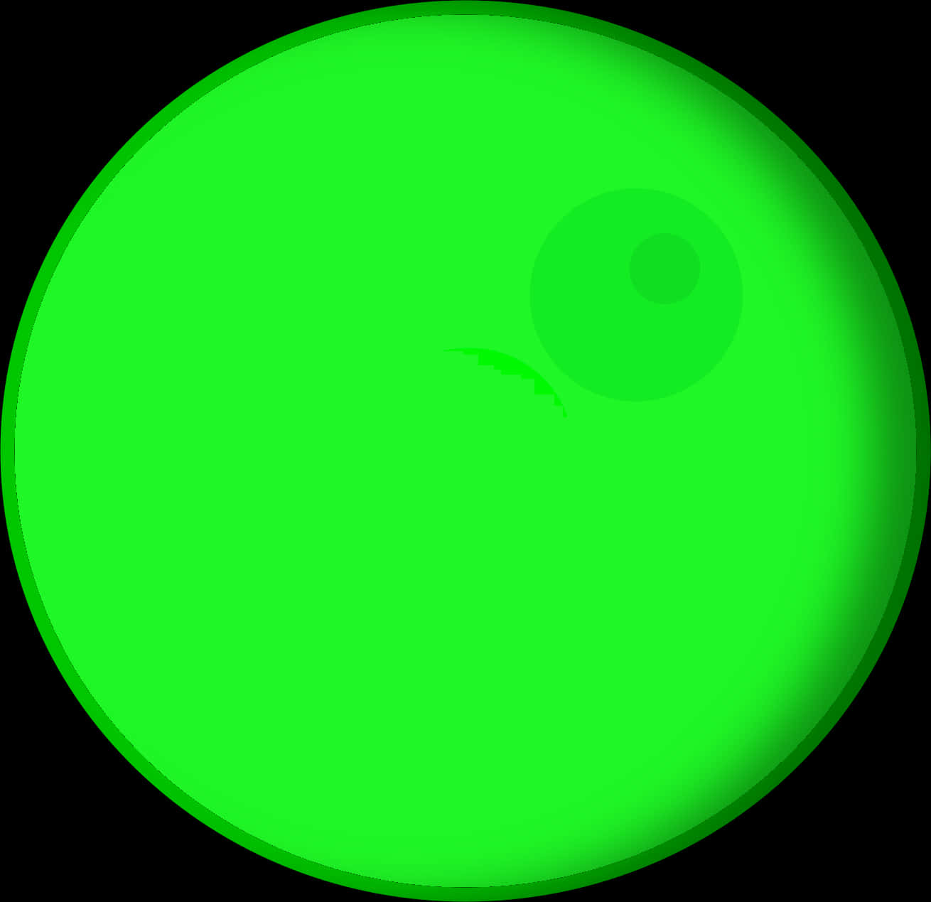 Vibrant Green Circle Graphic