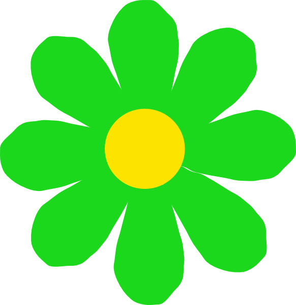 Vibrant Green Flower Illustration