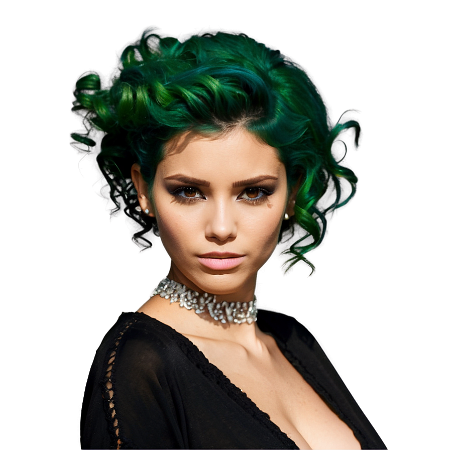 Vibrant Green Hair Png 06282024