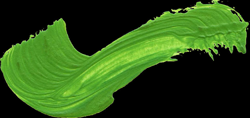 Vibrant Green Paint Stroke PNG image with a transparent background, free high-resolution download