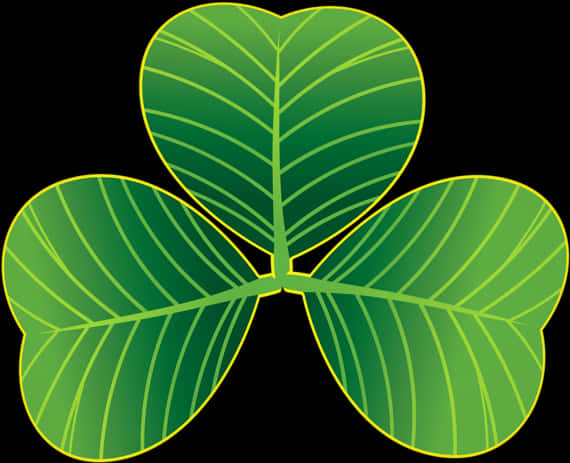 Vibrant Green Shamrock Illustration