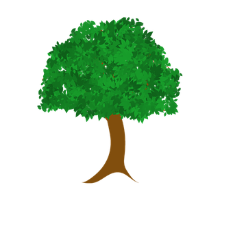 Vibrant Green Tree Graphic