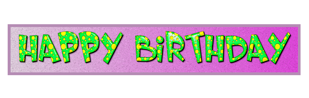 Vibrant Happy Birthday Banner PNG with transparent background