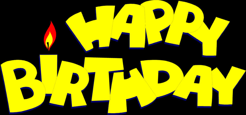 Vibrant Happy Birthday Text