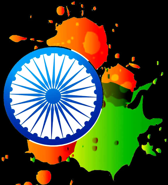 Vibrant_ Holi_ Celebration_ Background_with_ Ashoka_ Chakra