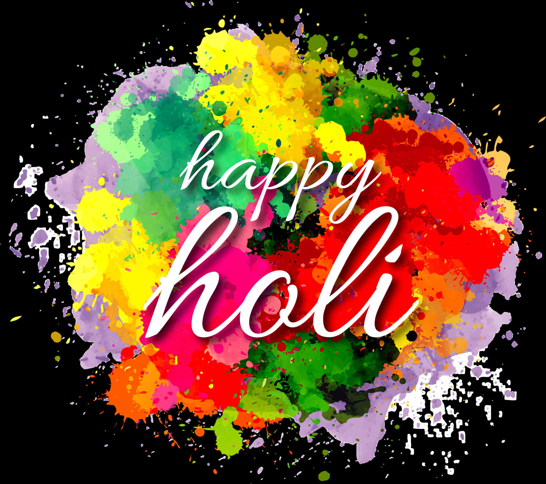 Vibrant Holi Celebration Greeting