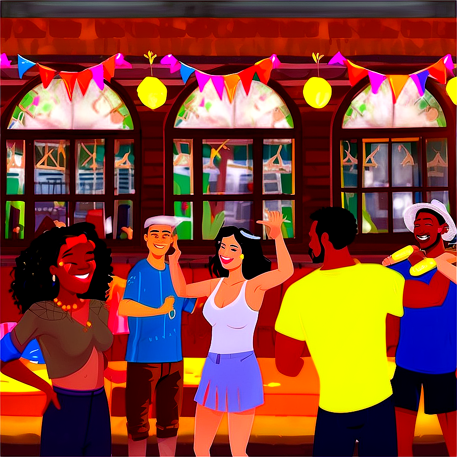 Vibrant House Party Scene Png 61