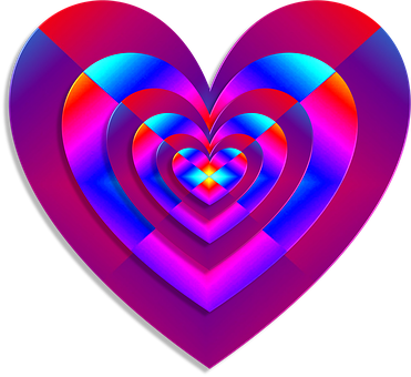 Vibrant Infinity Hearts Valentine PNG with transparent background