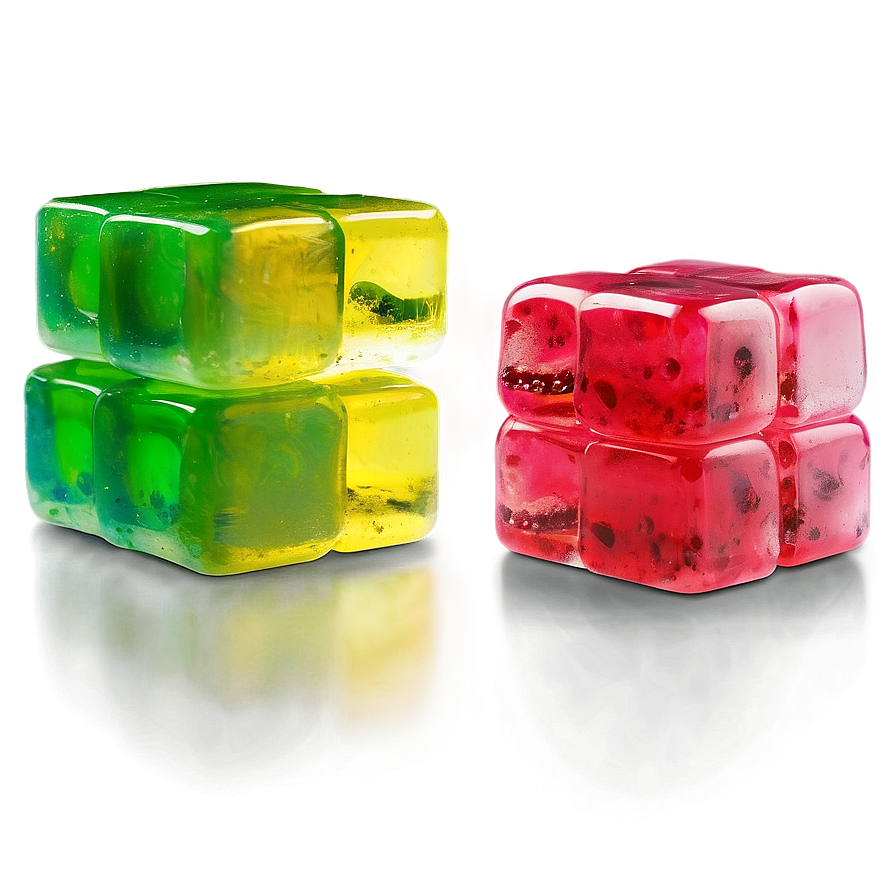 Vibrant Jello Ice Cubes Png Cub