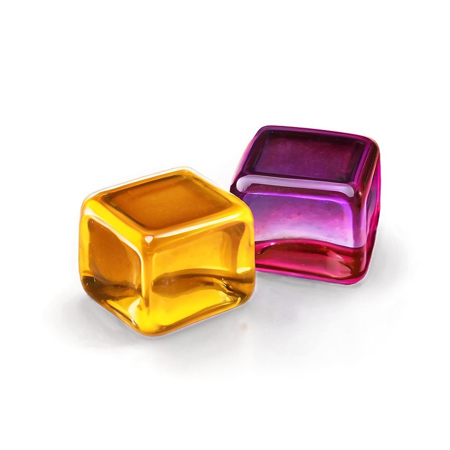 Vibrant Jello Ice Cubes Png Mhn