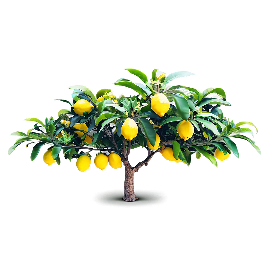 Vibrant Lemon Tree Art Png 4