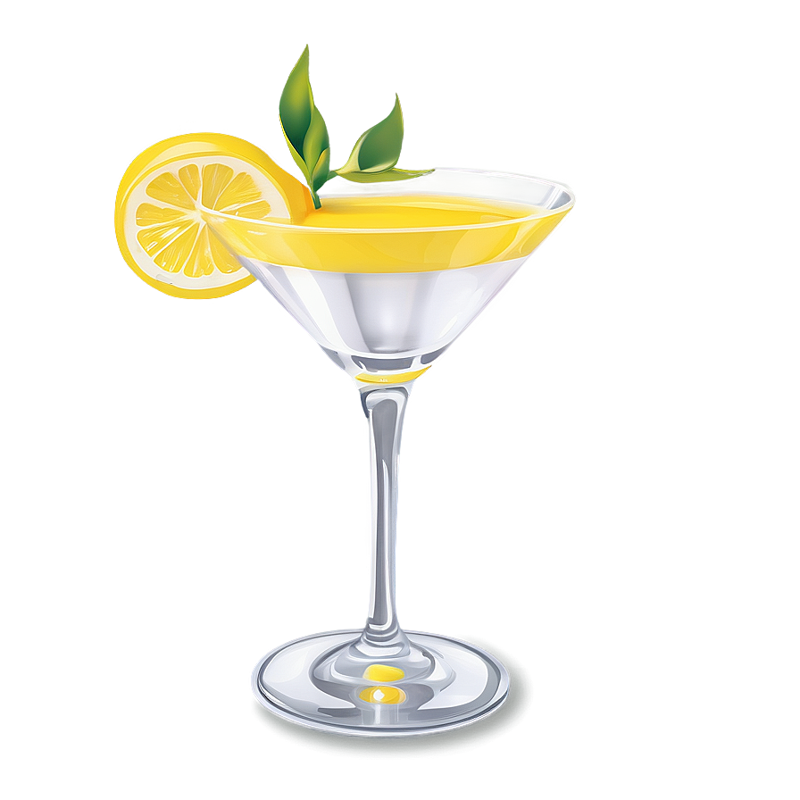 Vibrant Lemon Twist Martini Png 05242024