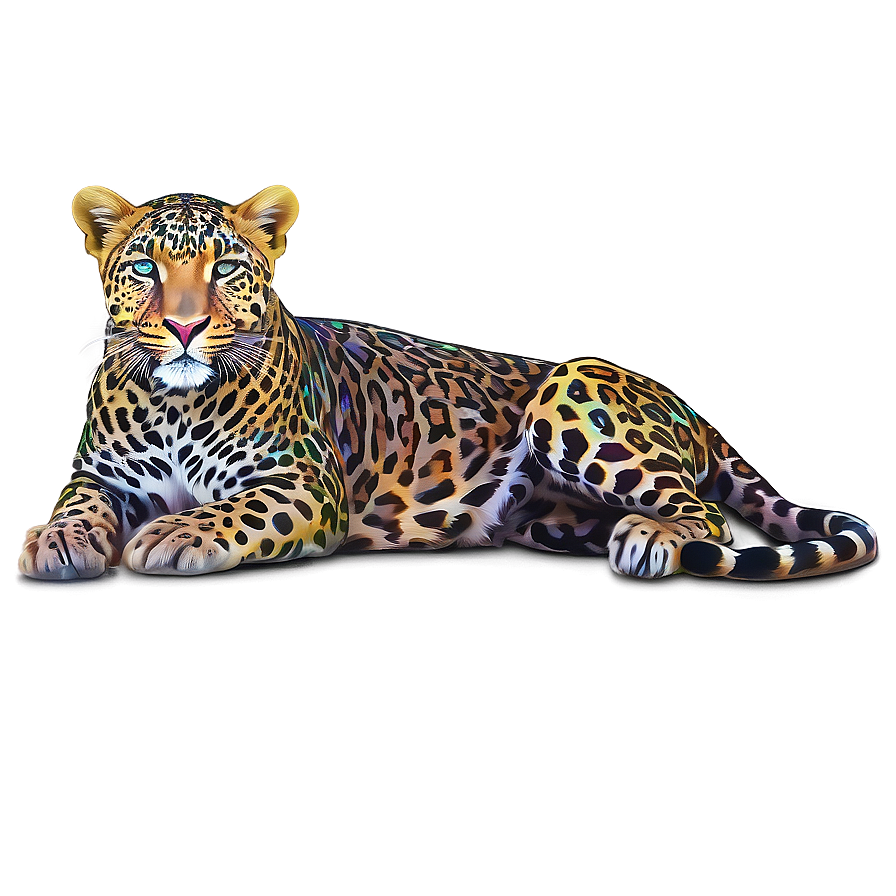 Vibrant Leopard In Flowers Png 62