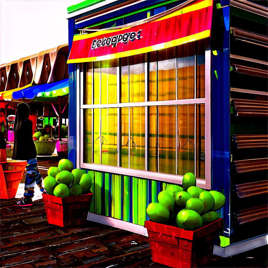 Vibrant Marketplace Building Png 61