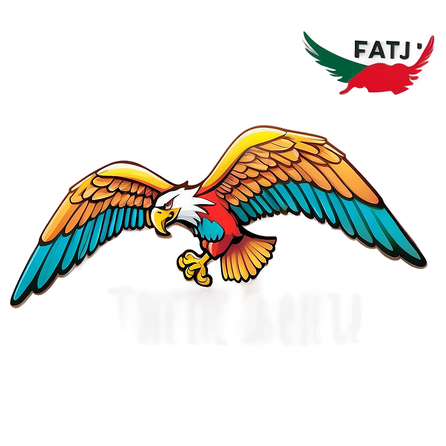 Vibrant Mexican Eagle Graphic Png Bvg24