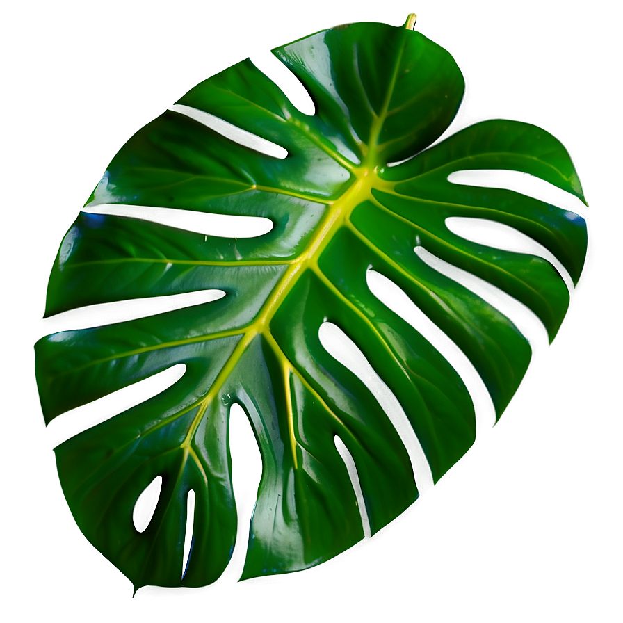 Vibrant Monstera Leaf Detail Png Wbs93